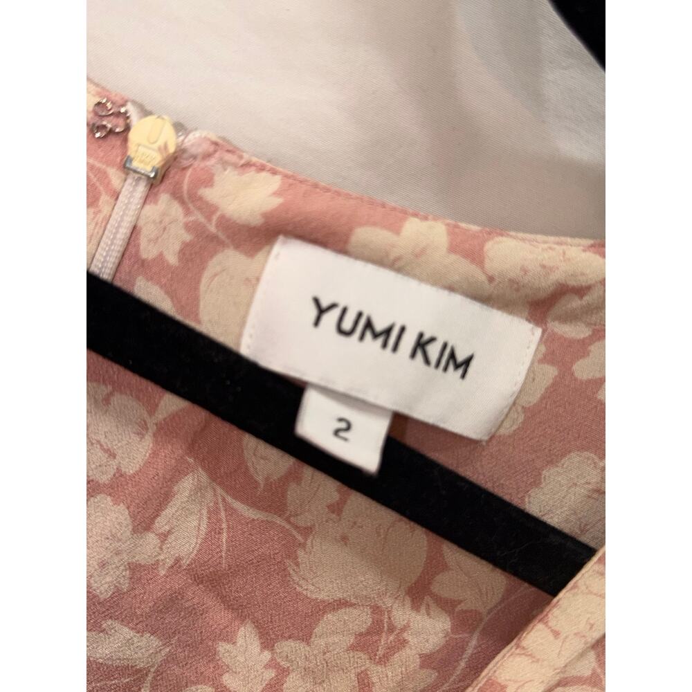 Yumi Kim Pink Floral Long Sleeve Mini Dress Size 2 - Picture 2 of 6